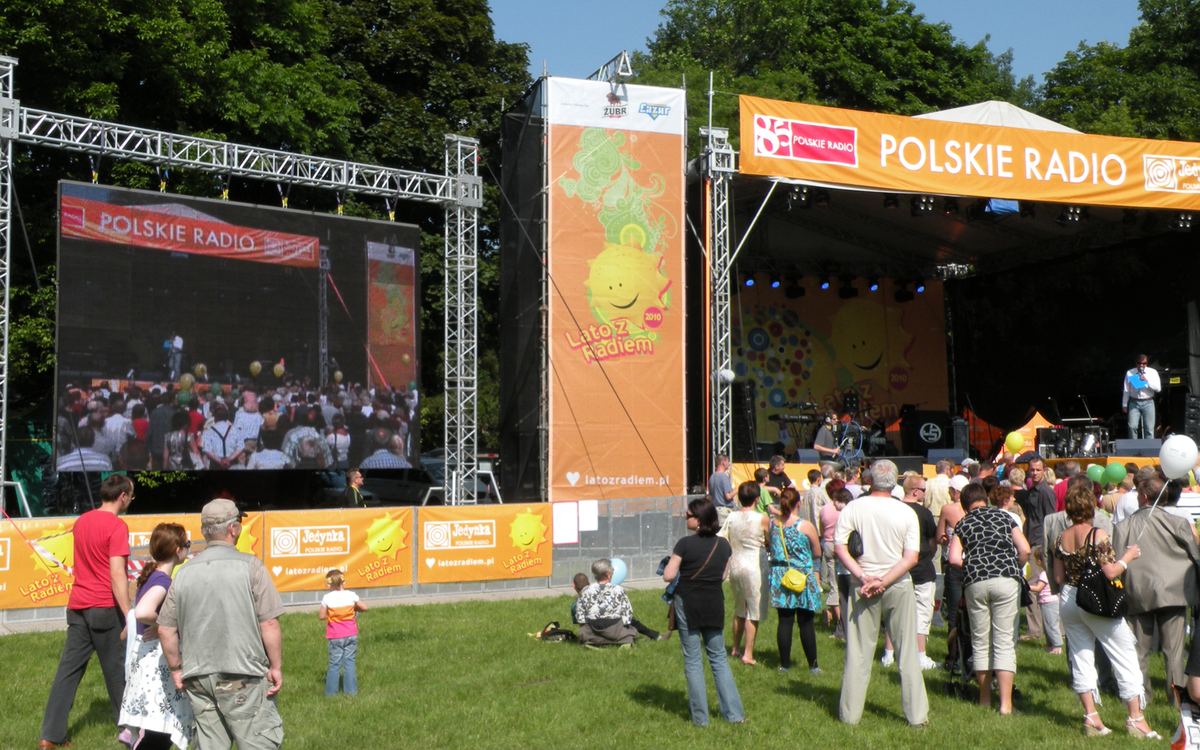 Lato z Radiem 2010  -  telebim LED podczas imprezy Polskiego Radia