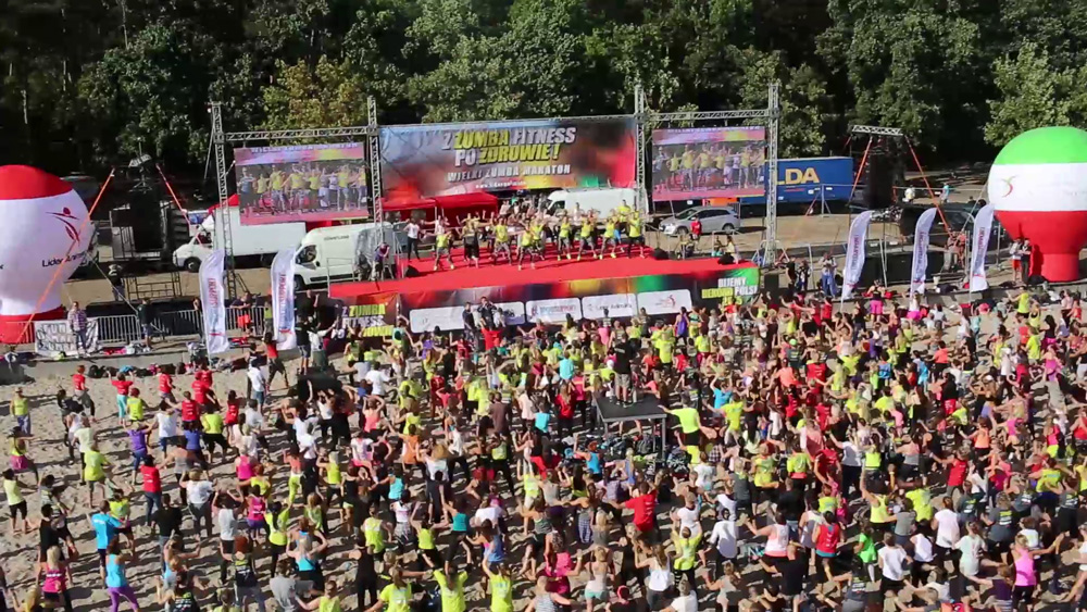 Wielki maraton zumby -  telebim LED i realizacja obrazu
